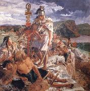 William Bell Scott The Romans Cause a Wall to be Built for the Protection of the South china oil painting reproduction